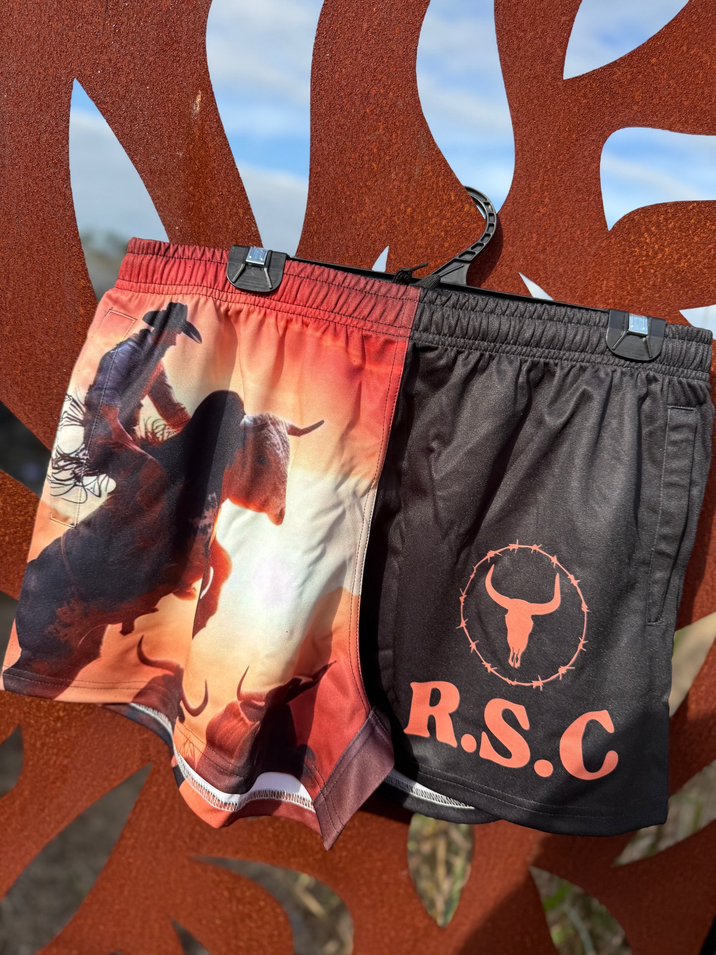 Adults Buckin Bull Footy Shorts