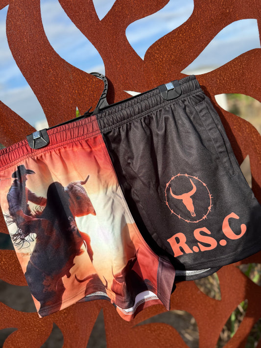 Adults Buckin Bull Footy Shorts