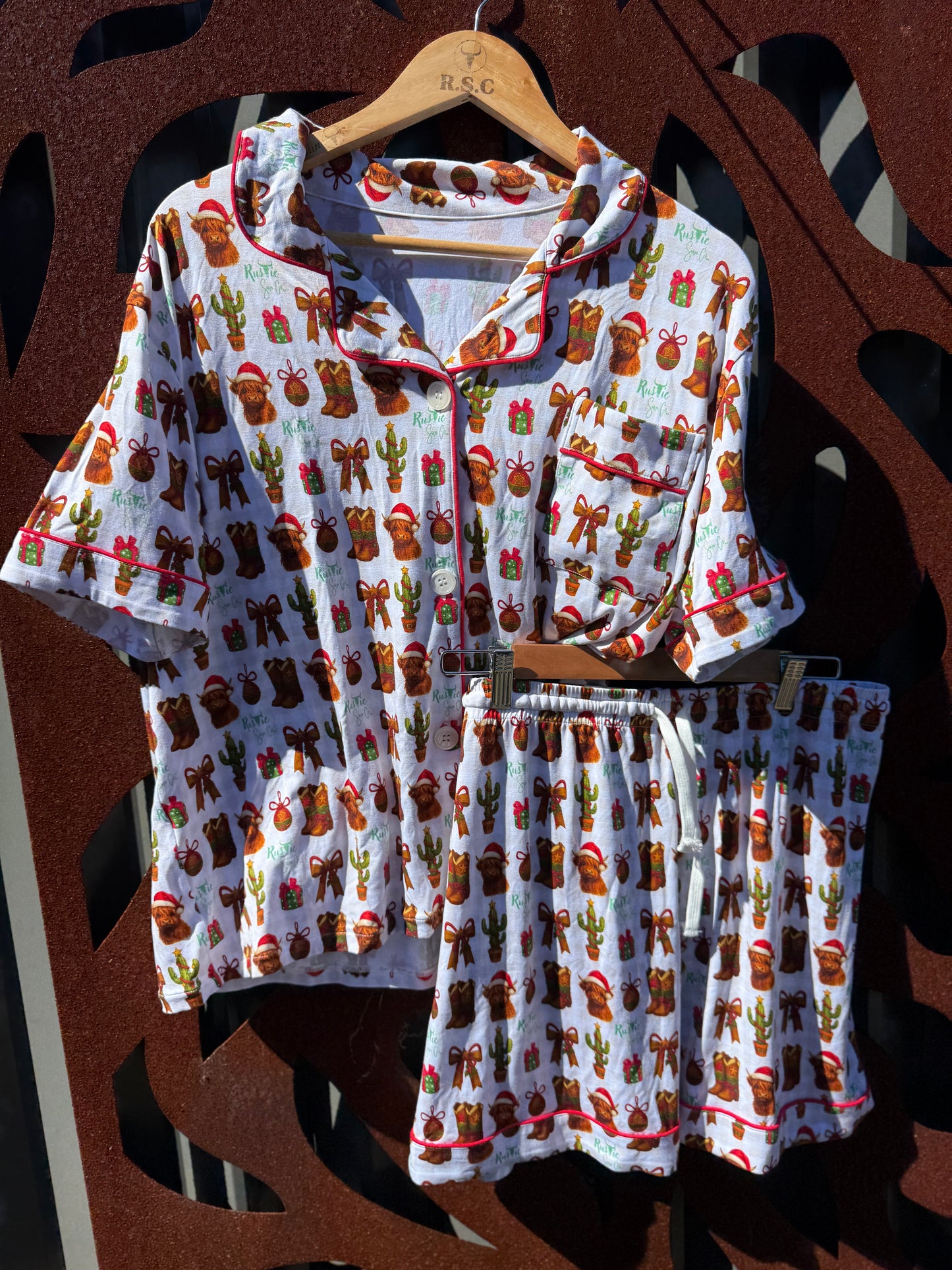 Christmas Highland Pjs Adults