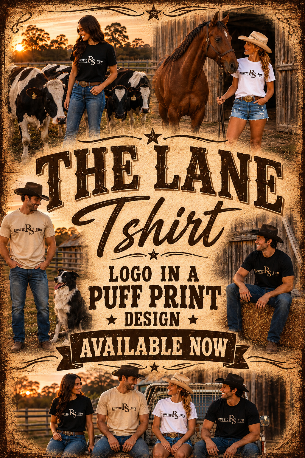 Lane Puff Print Logo Tshirt