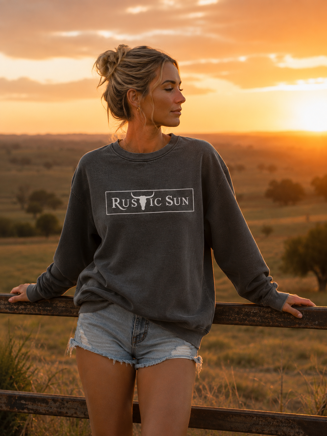 Rustic Ranch Crew Neck