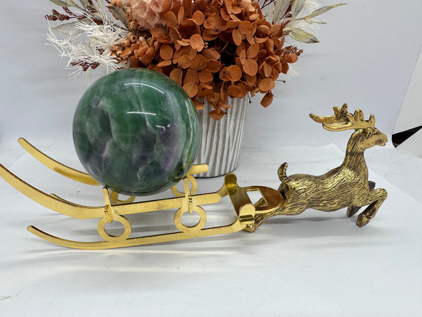 Reindeer Sleigh Sphere Holder