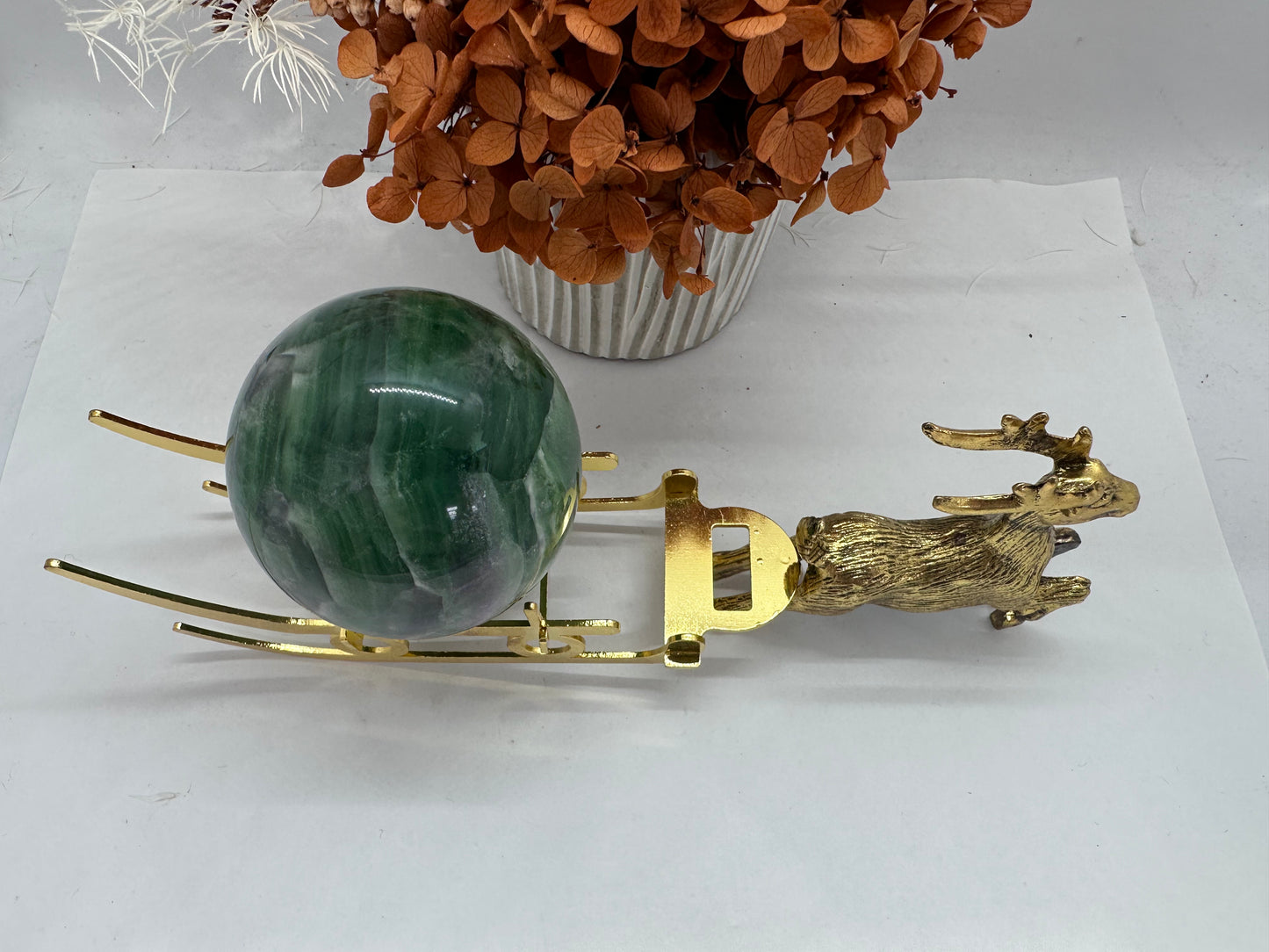 Reindeer Sleigh Sphere Holder