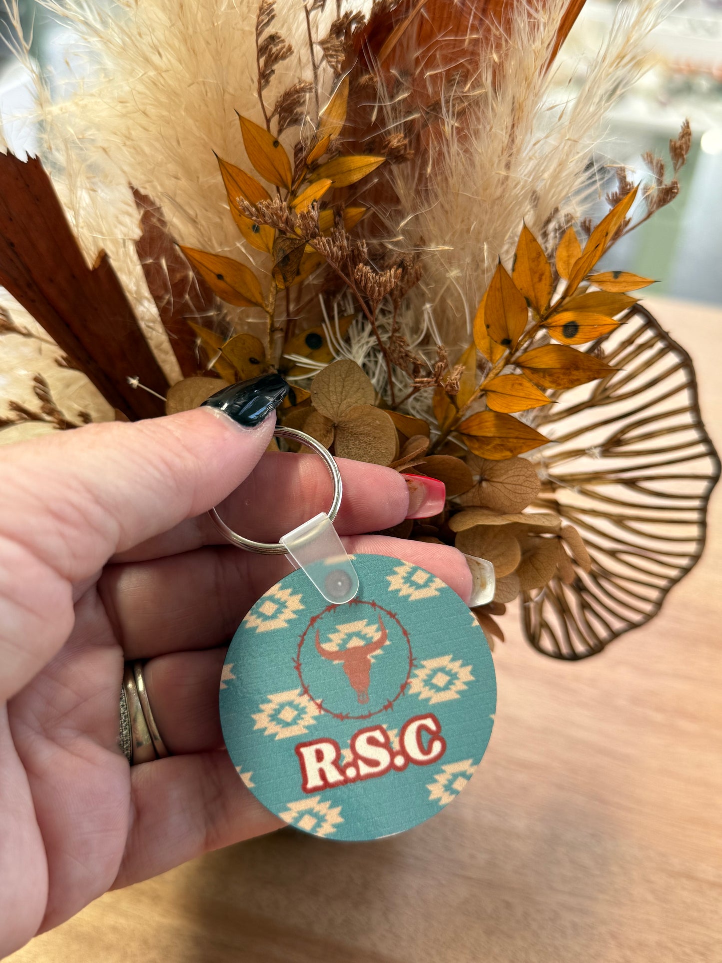 Round RSC country Merch Keyring