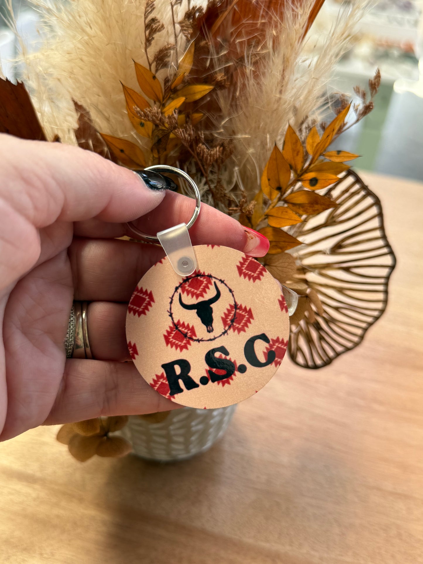 Round RSC country Merch Keyring