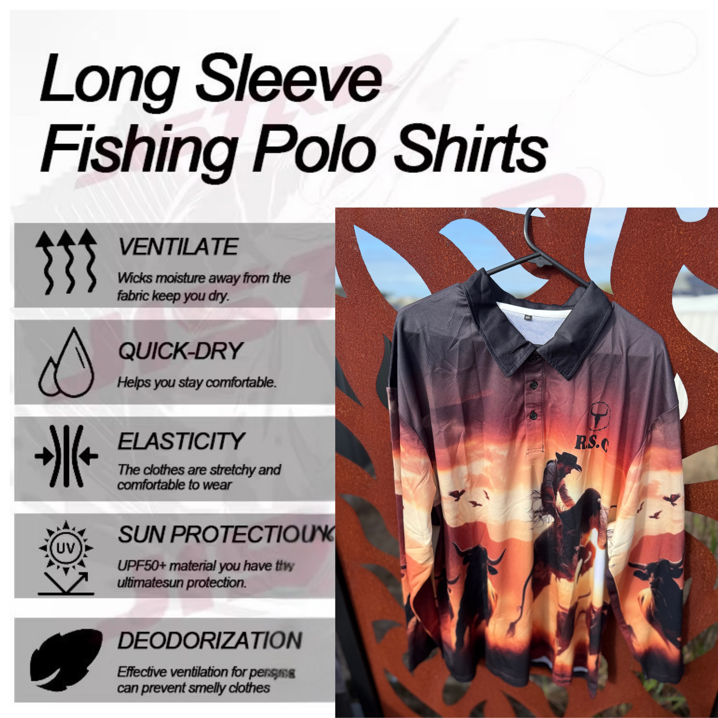 Adult Cowgirl Sunset Fishing Shirt - Pre Order