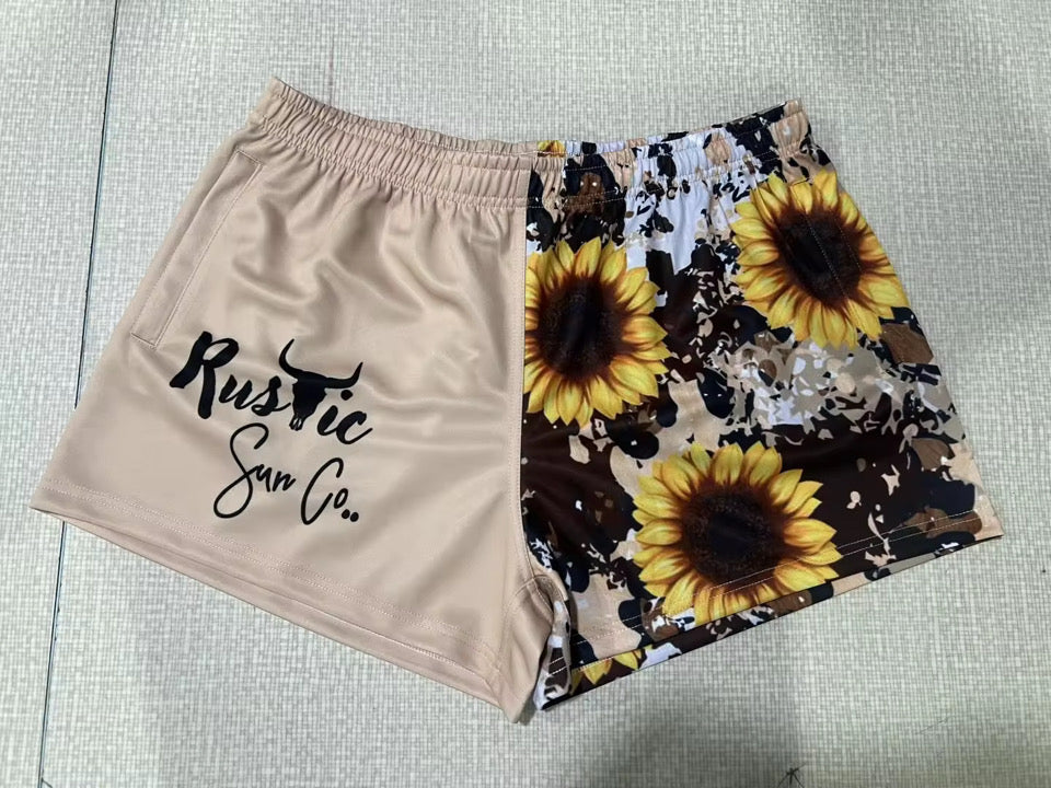 Sunflower Fields Footy Shorts Adults