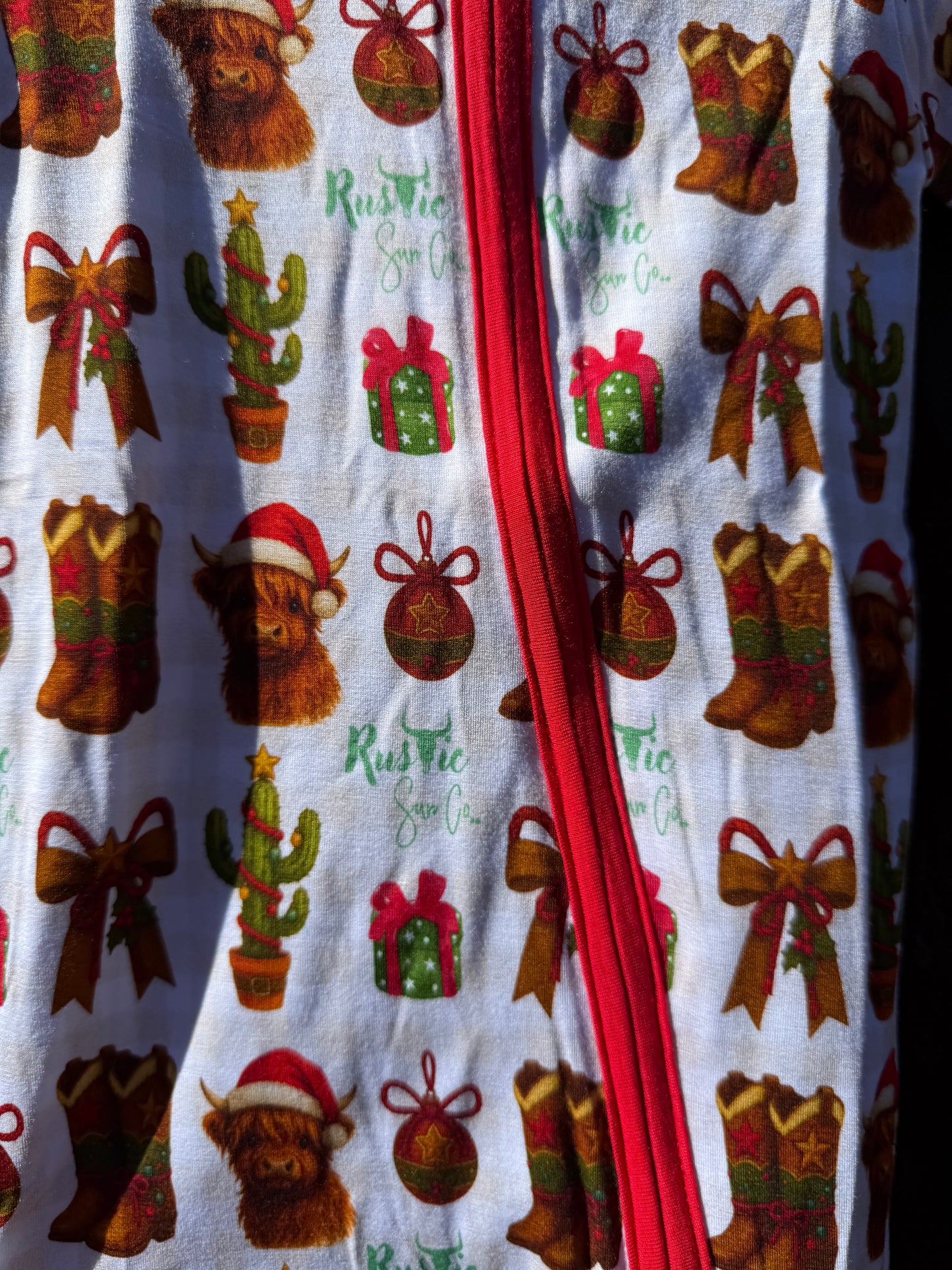 Highland Christmas Baby Rompers