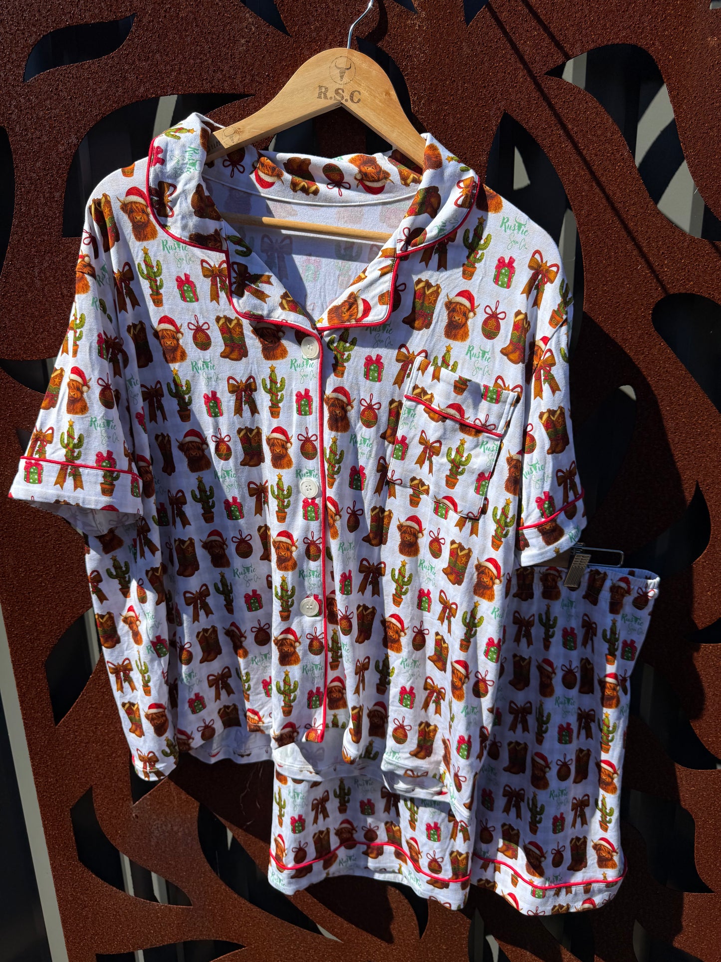 Christmas Highland Pjs Adults