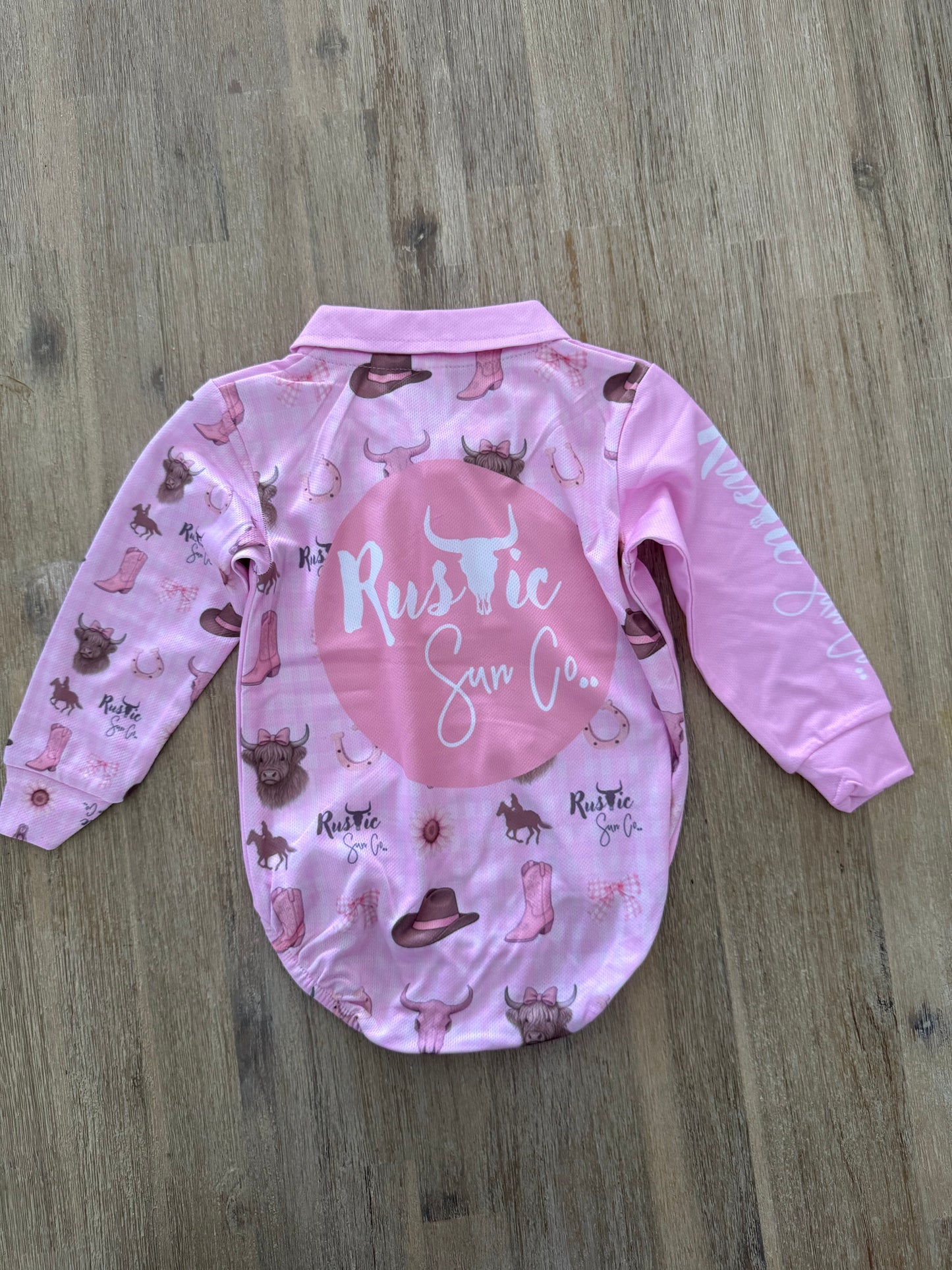 Pretty in Pastel Baby Fishing Romper
