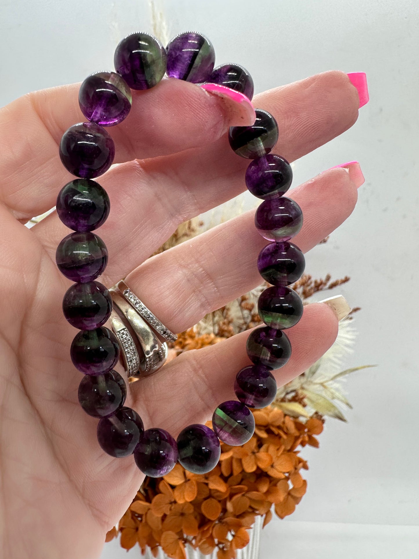 Watermelon Fluorite High Quality Bracelet