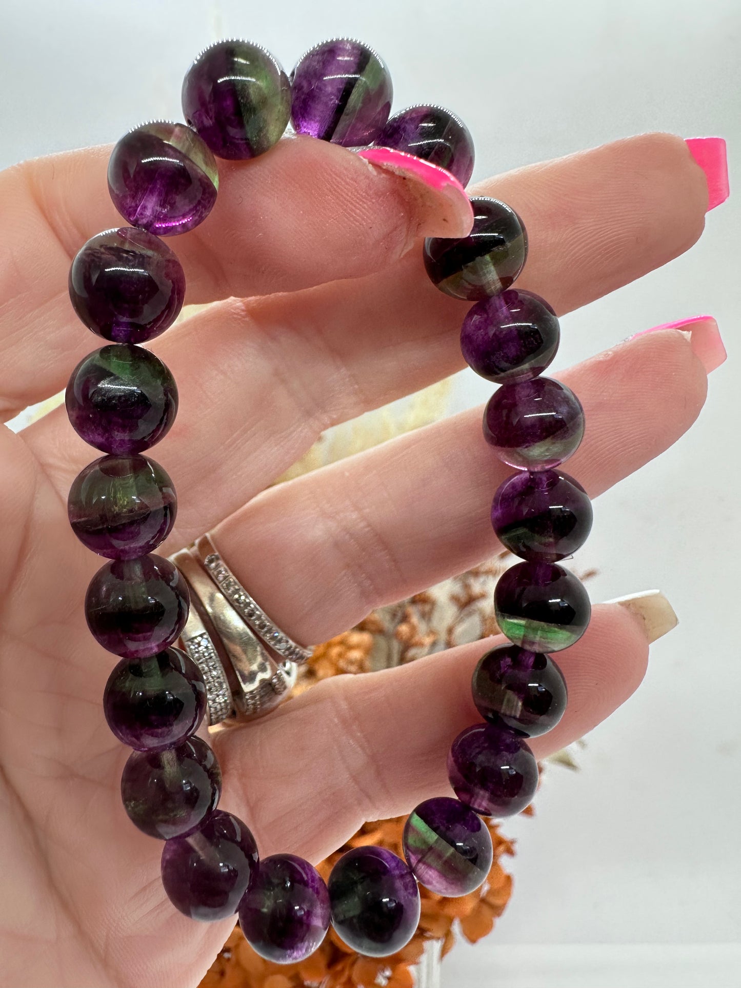 Watermelon Fluorite High Quality Bracelet