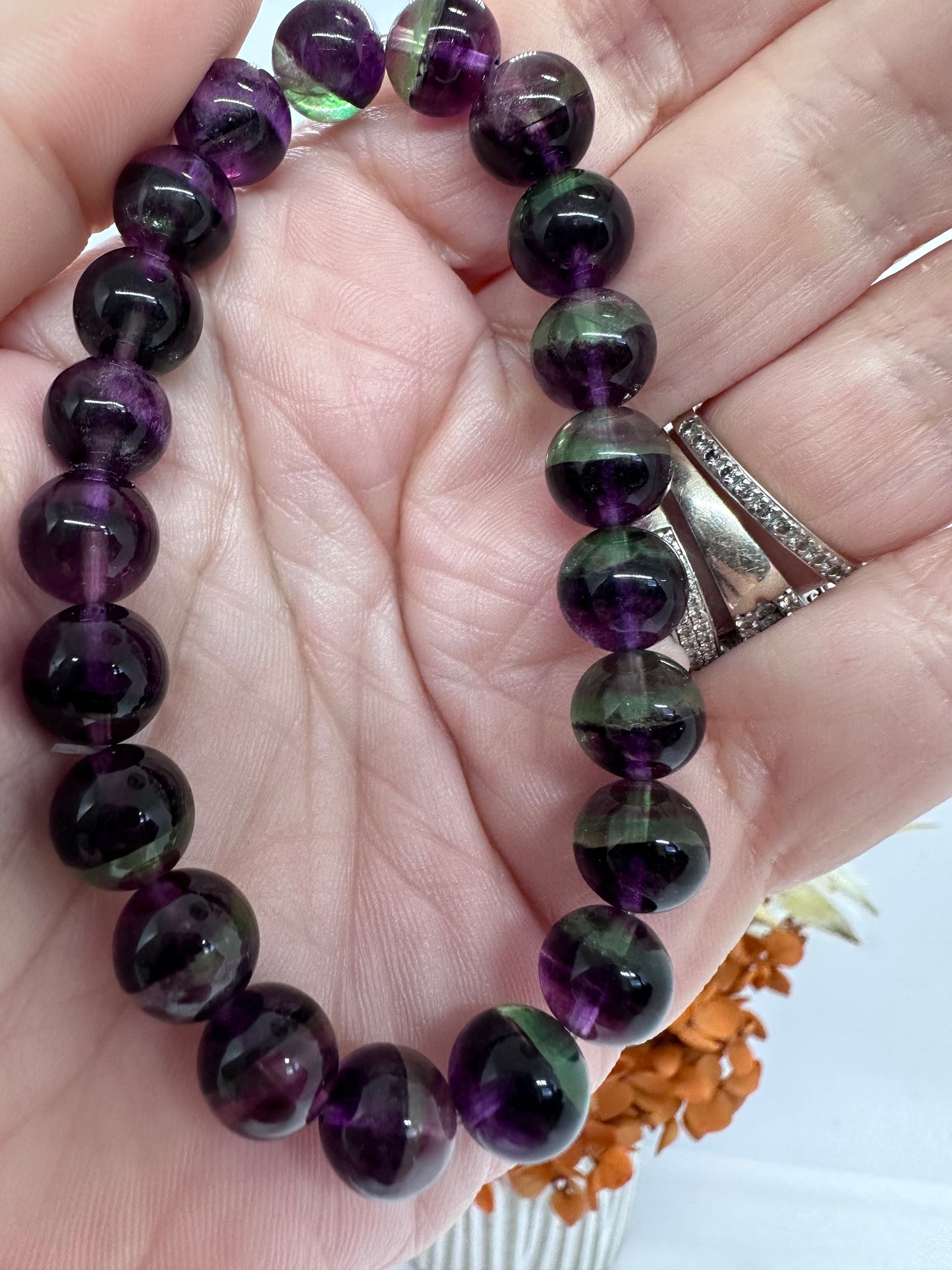 Watermelon Fluorite High Quality Bracelet