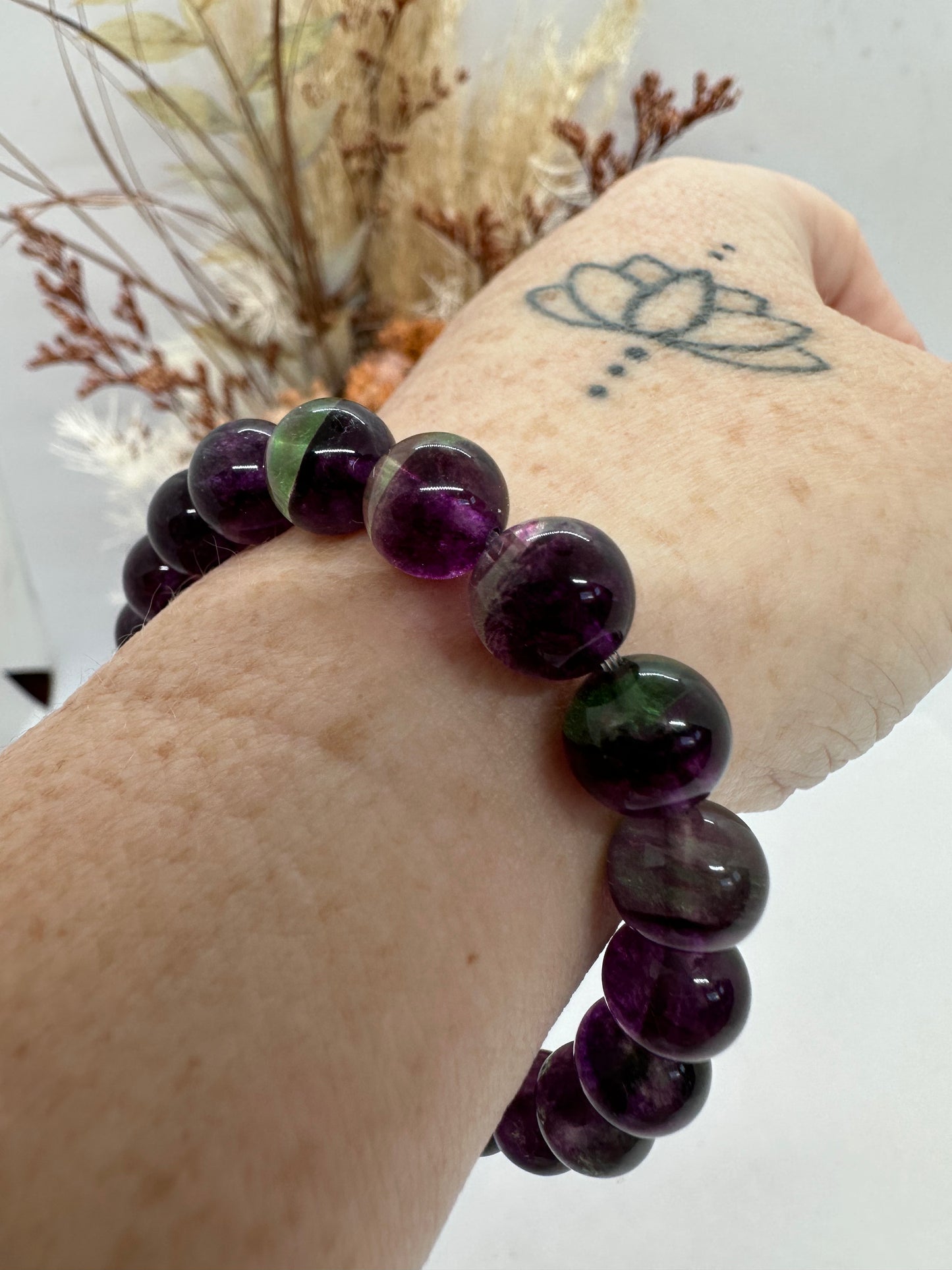 Watermelon Fluorite High Quality Bracelet