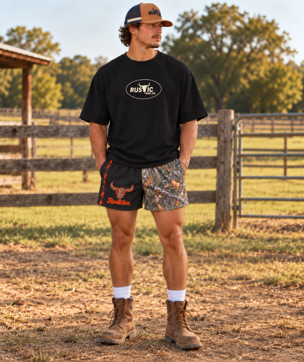 Camo Bull Footy Shorts