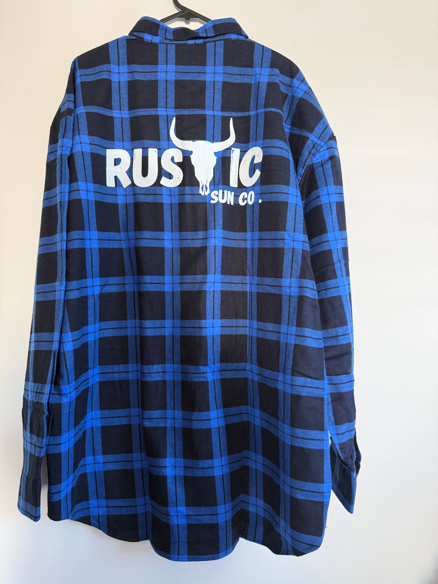 Blue Rustic Ruggered Flanno