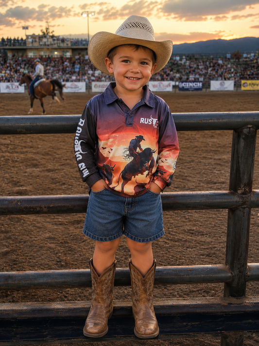Kids Buckin Bull Fishing Shirt