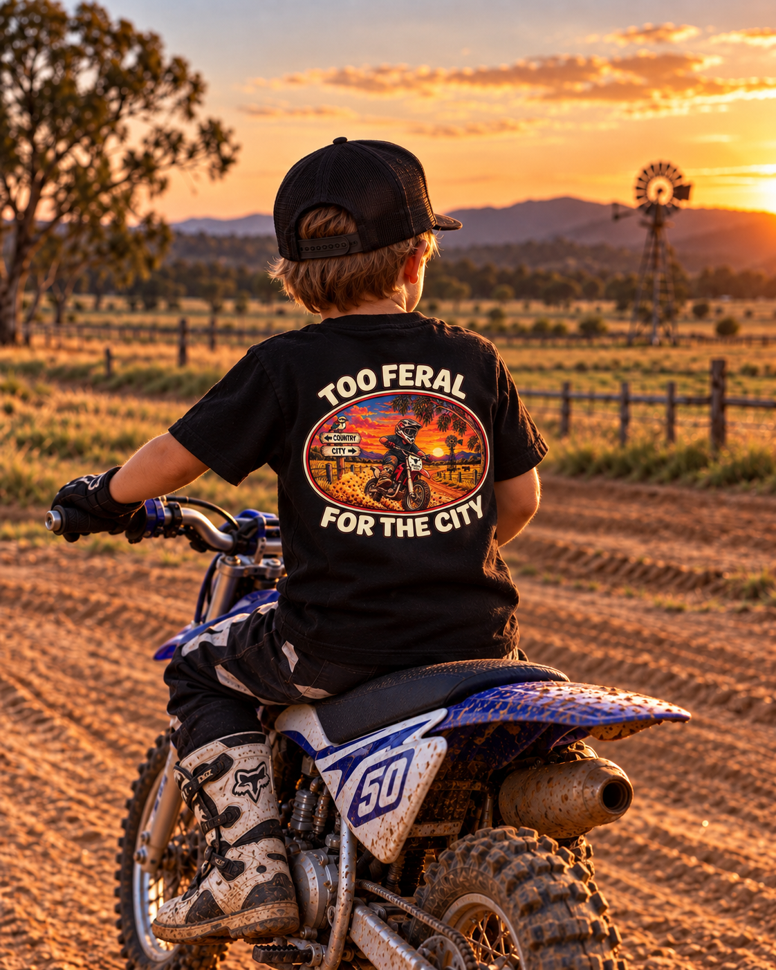 Too Feral Kids Tshirt
