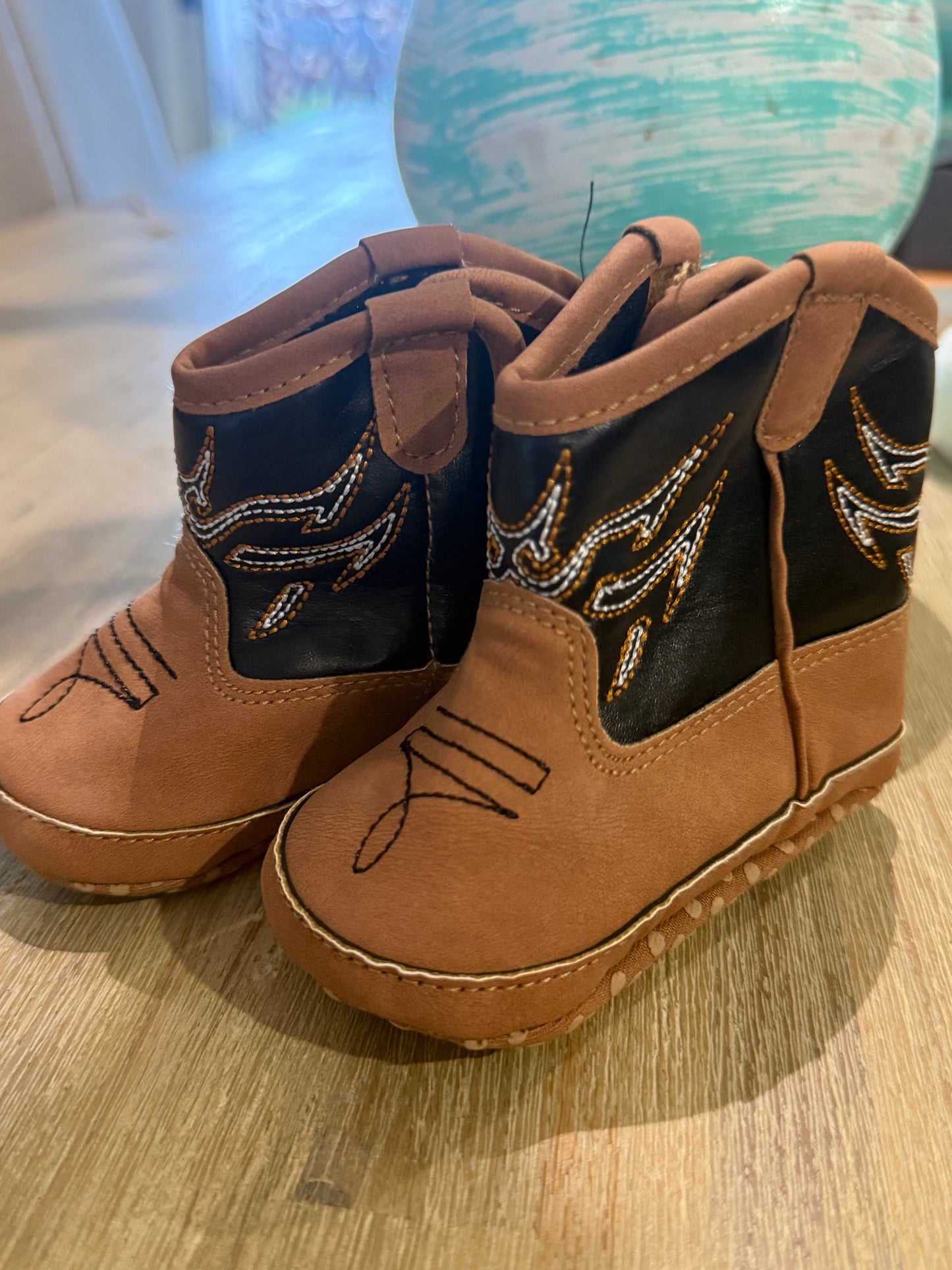 Tan and Chocolate Brown 2 tone