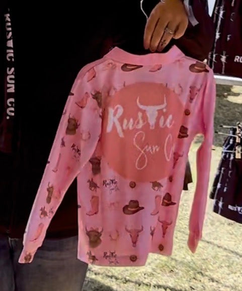 Kids Pretty In Pastel Fishing Shirt