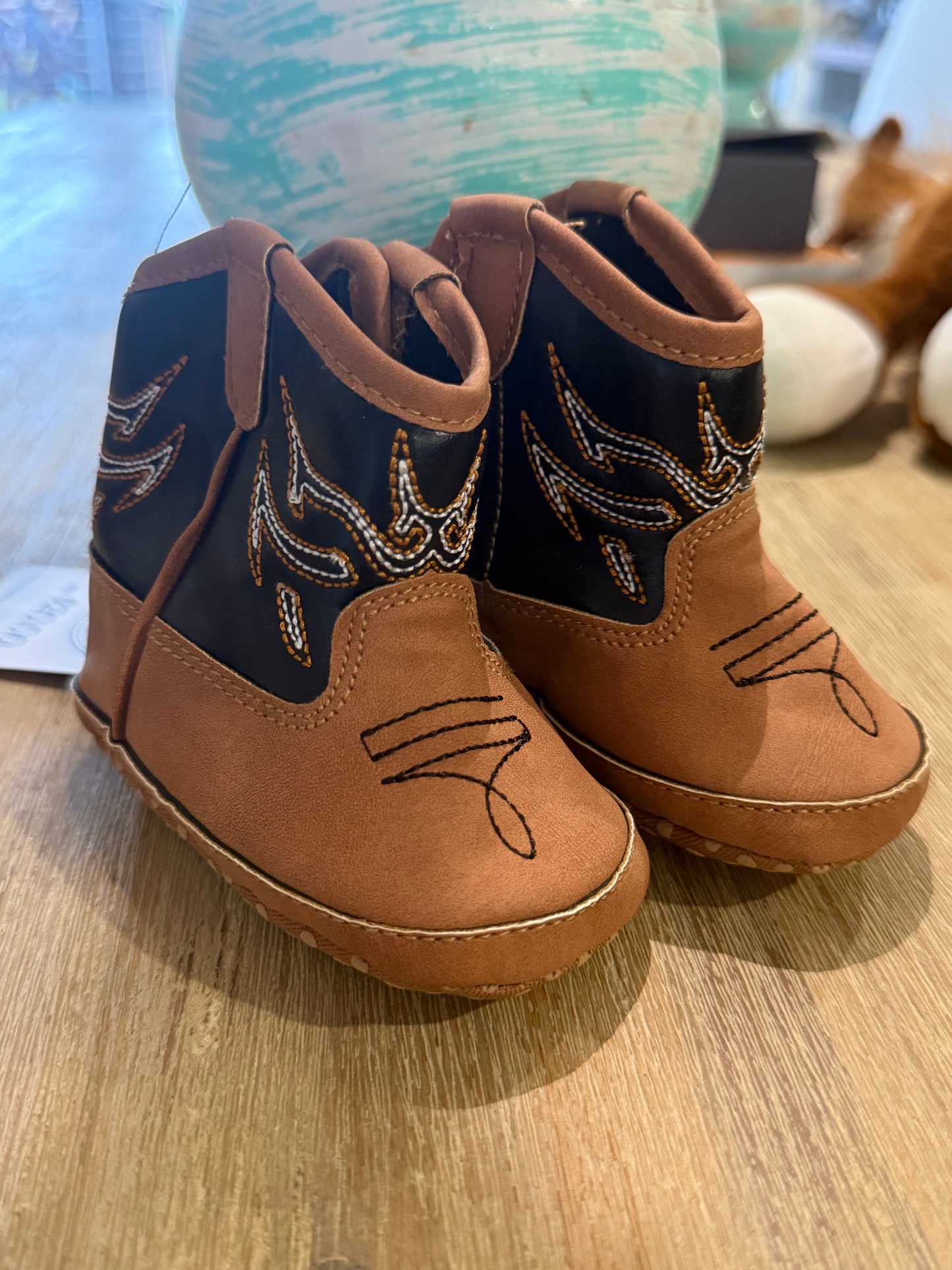 Tan and Chocolate Brown 2 tone