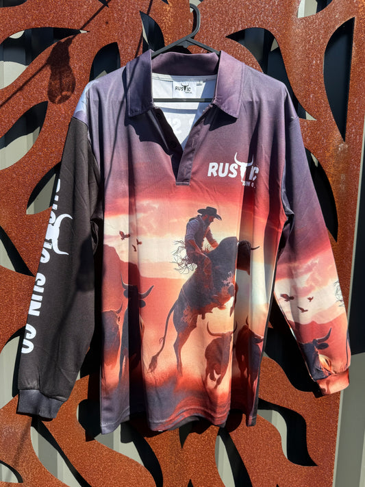 Adult Buckin Bull Fishing Shirt