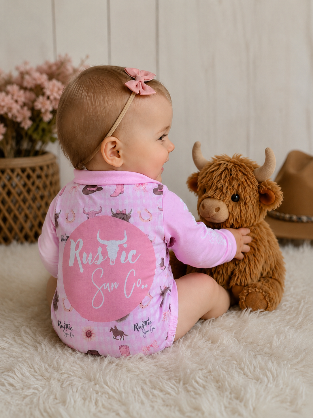 Pretty in Pastel Baby Fishing Romper