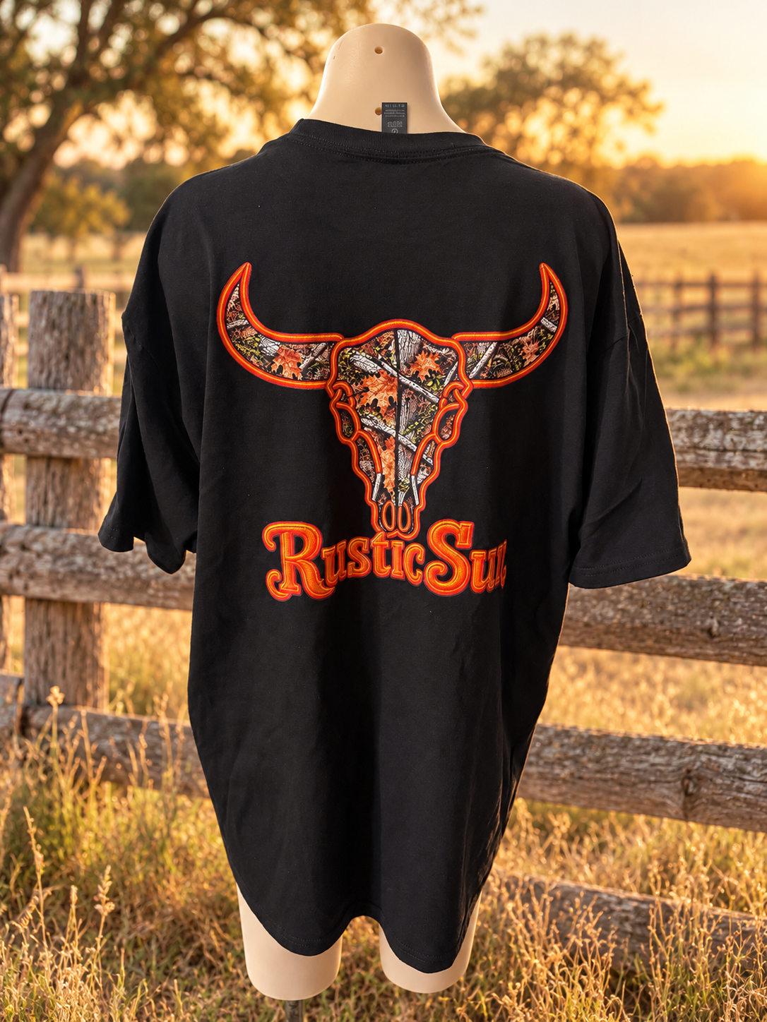 Orange Camo Bull Tee