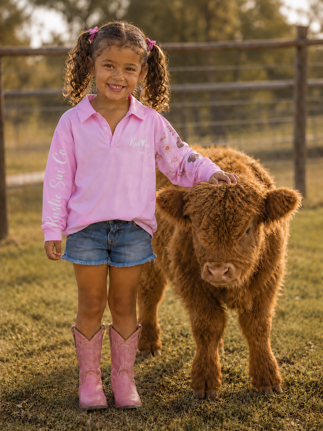 Kids Pretty In Pastel Fishing Shirt