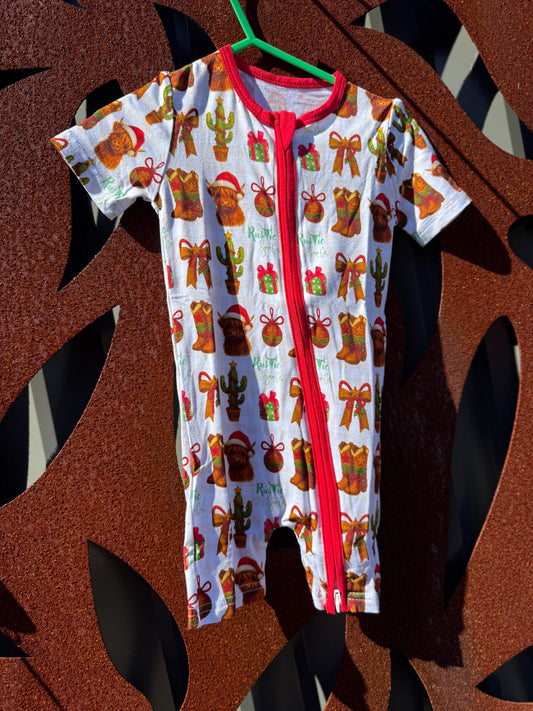 Highland Christmas Baby Rompers