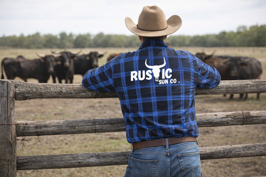 Blue Rustic Ruggered Flanno
