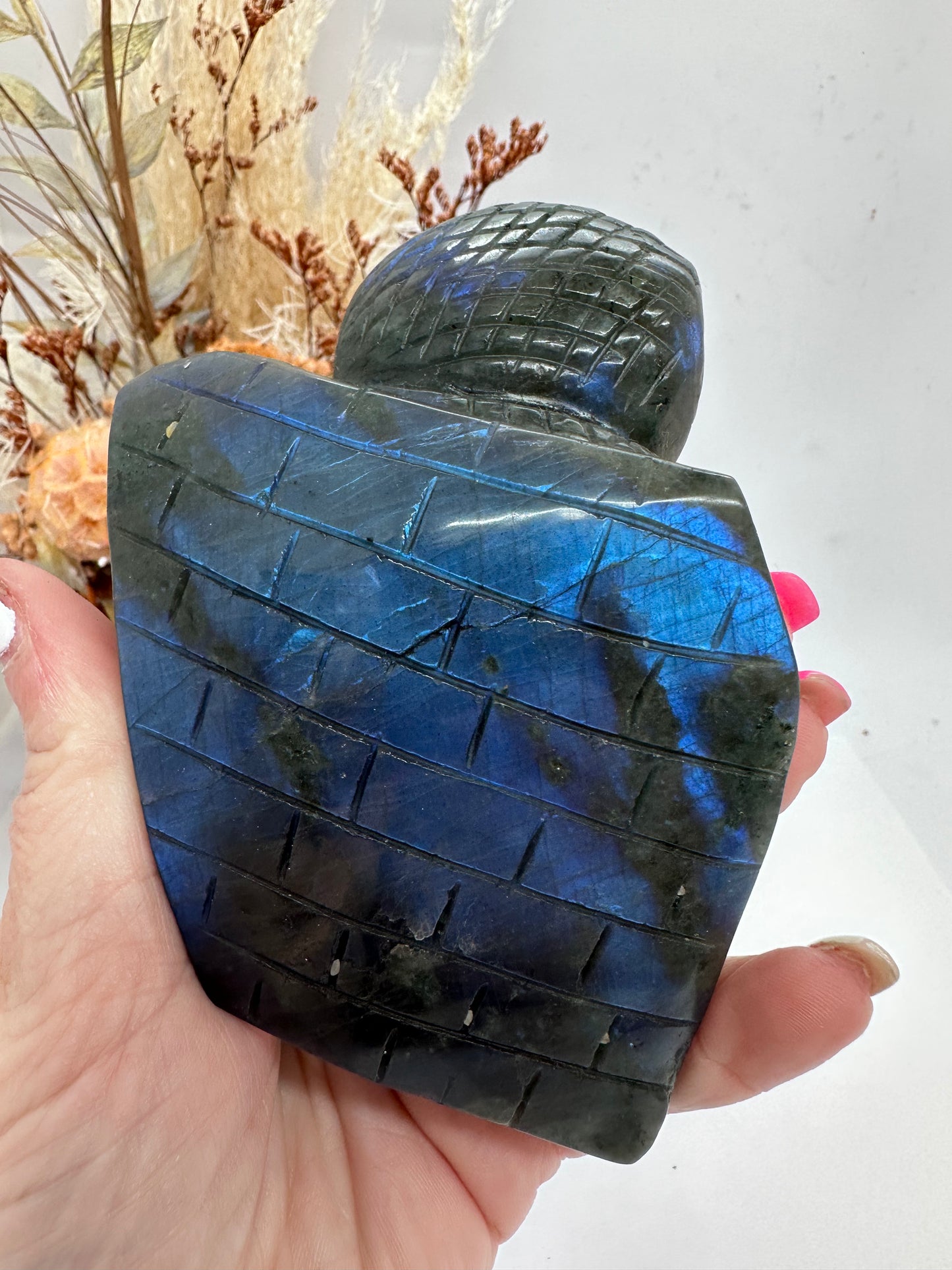 Labradorite Hand carved Snake