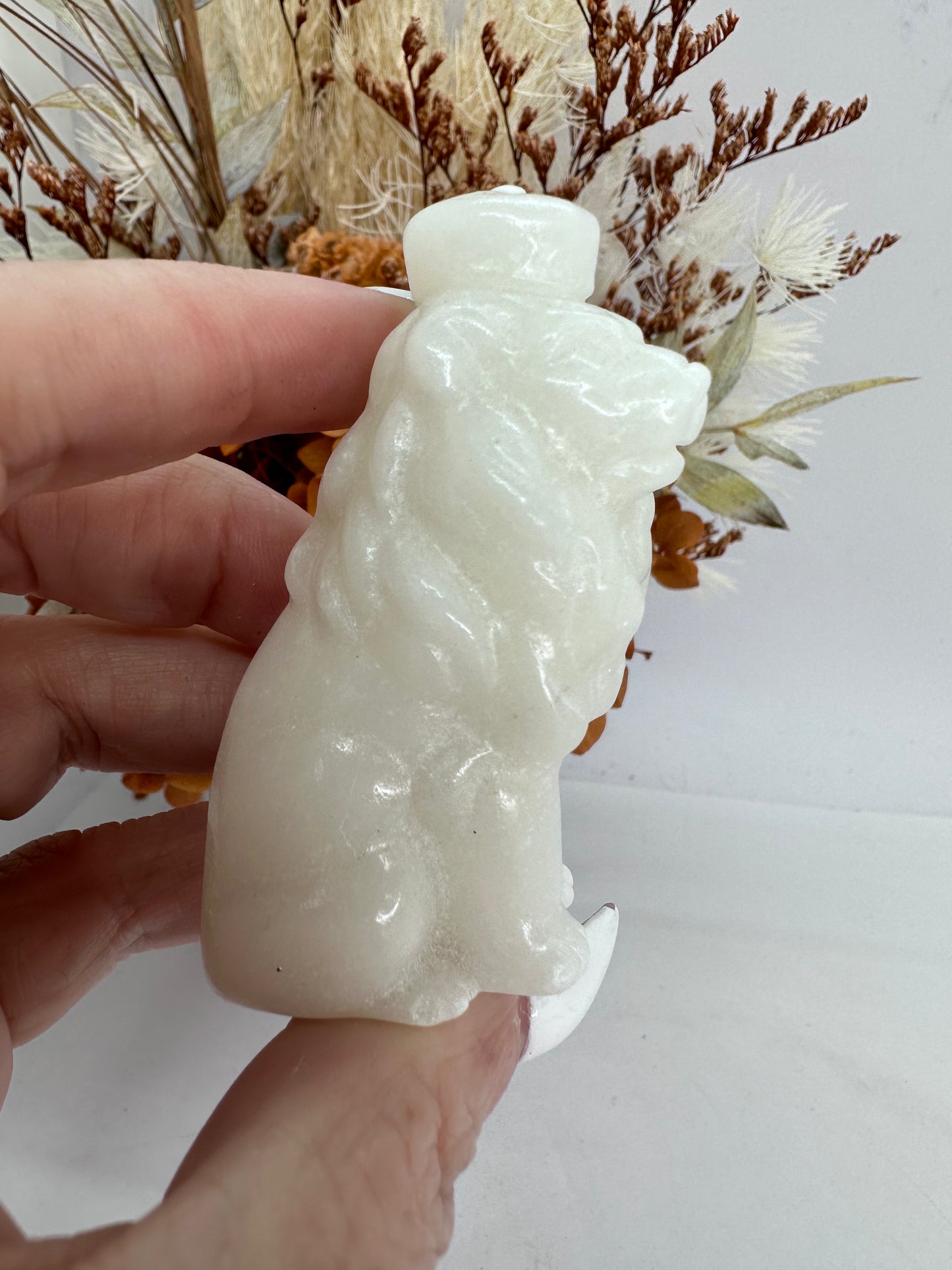 White Marble Lion