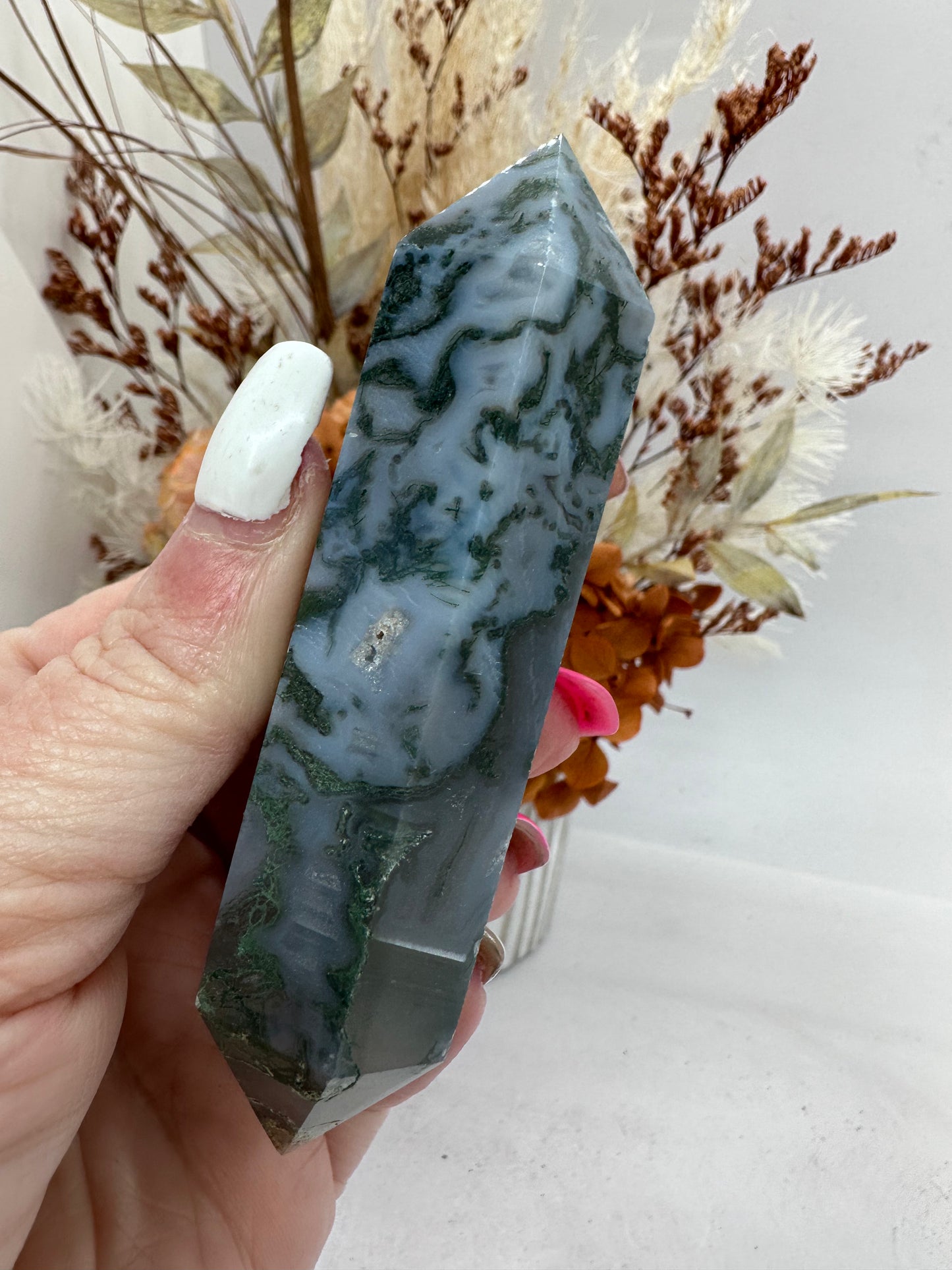 Blue Moss Agate DT