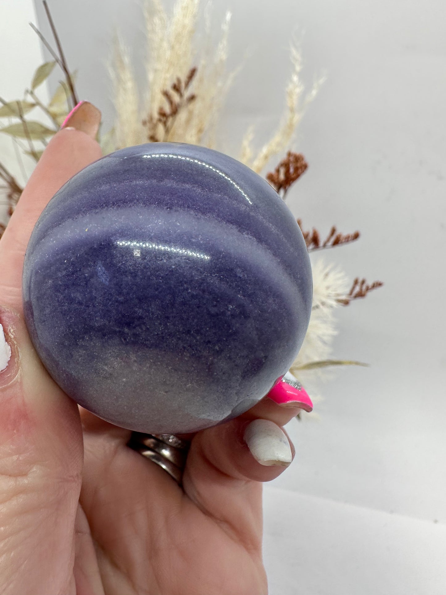 (3) Milky Fluorite Sphere