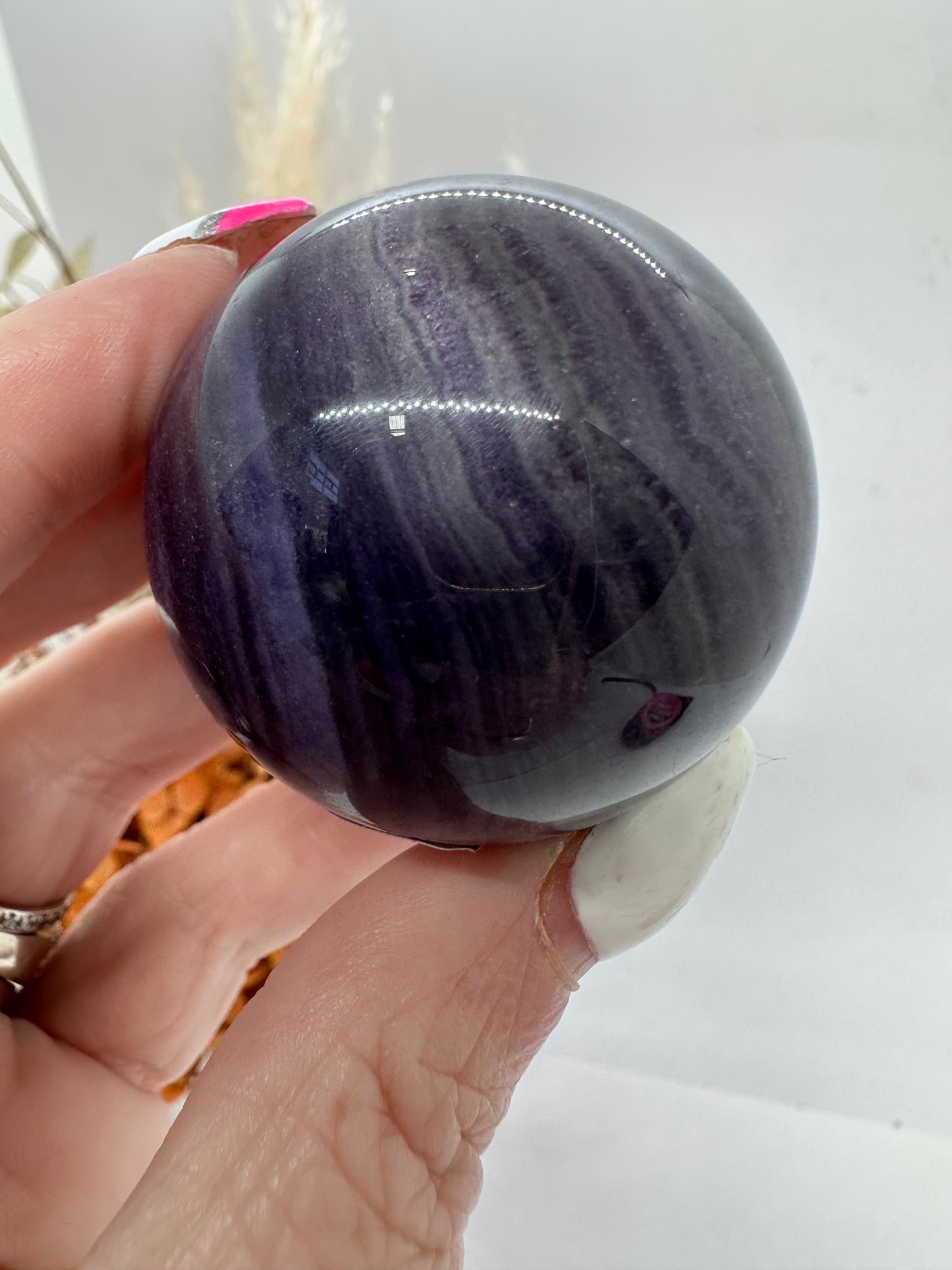 (5) Milky Fluorite Sphere