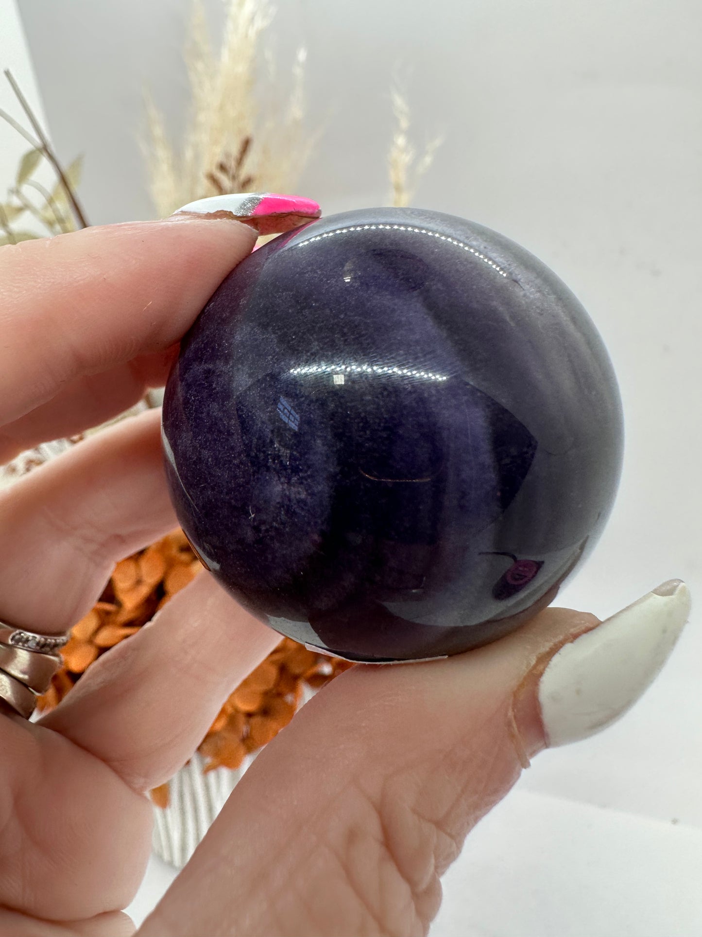 (5) Milky Fluorite Sphere