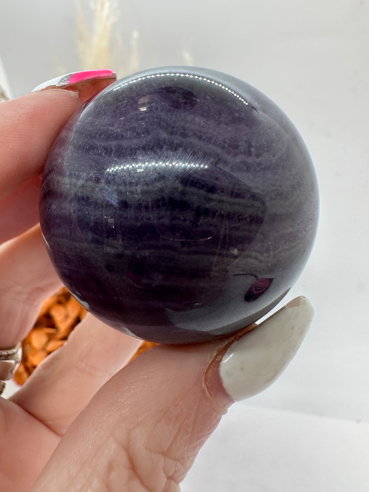(5) Milky Fluorite Sphere