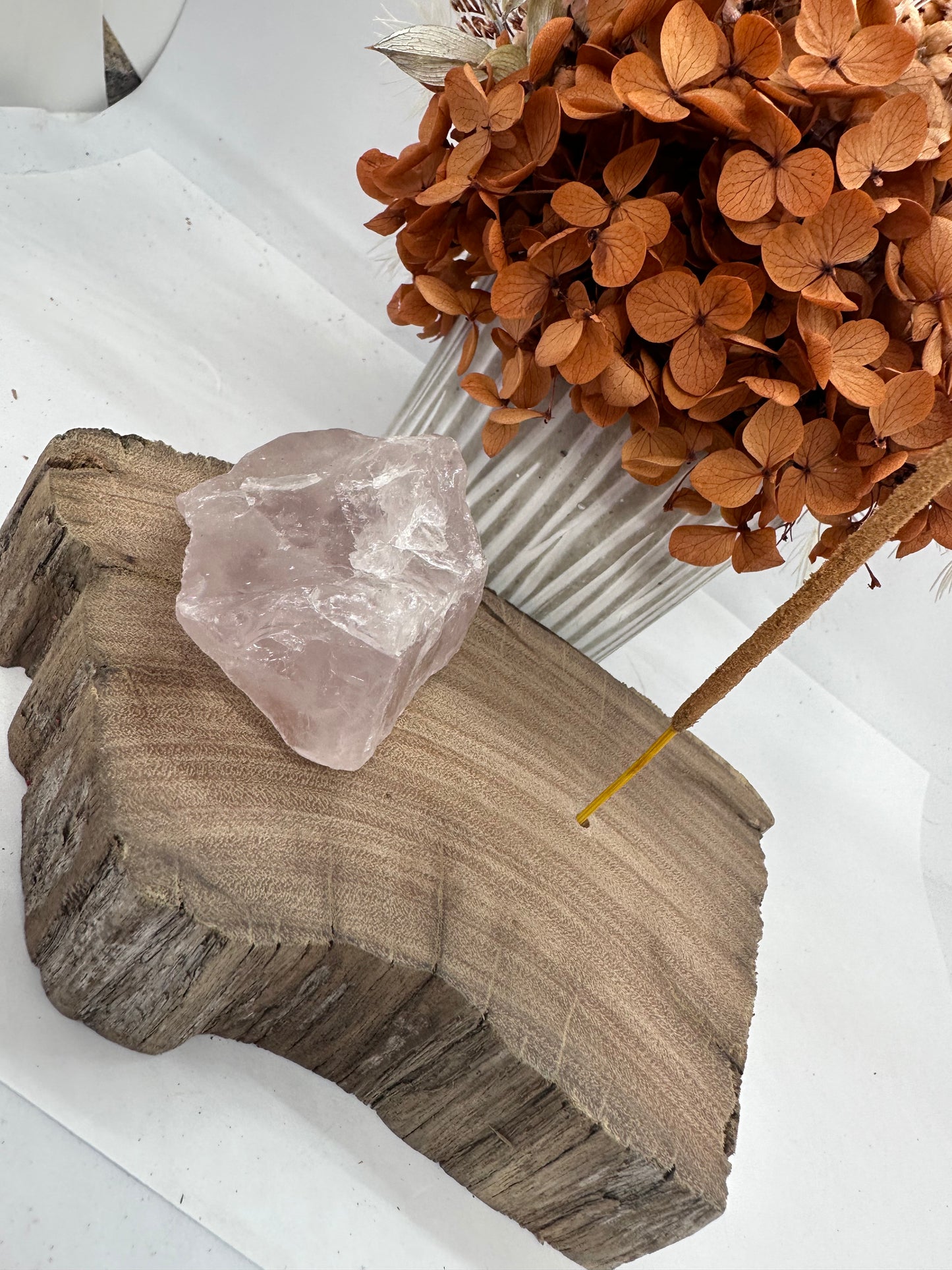 Rose Quartz Handmade Incense Holder