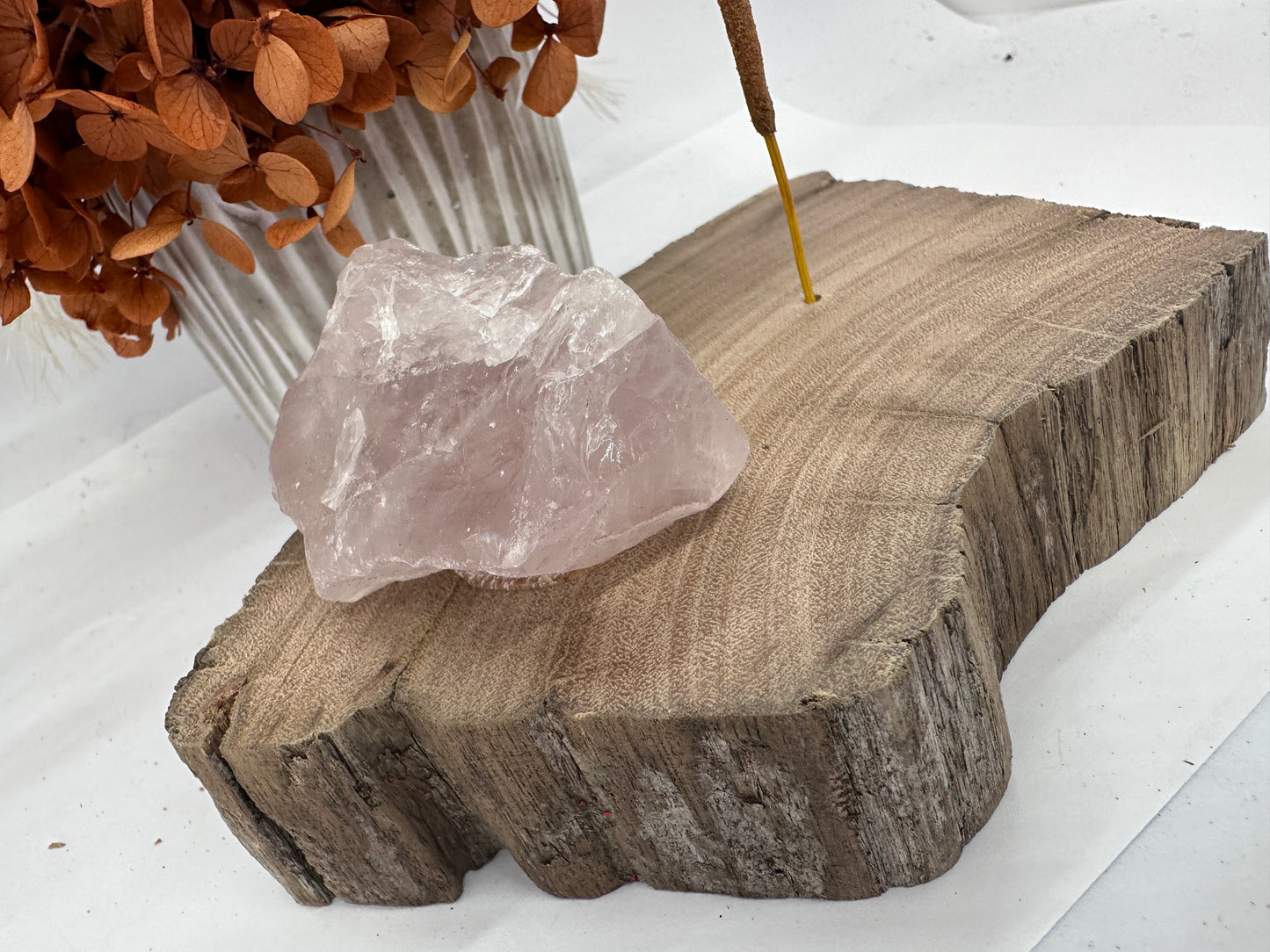 Rose Quartz Handmade Incense Holder