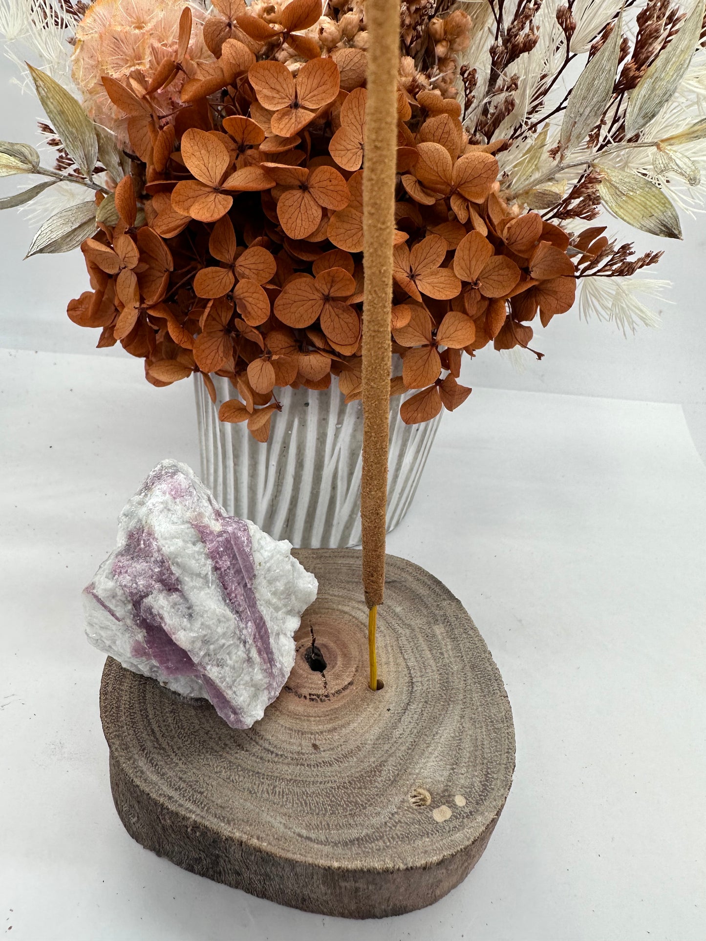 Pink Tourmaline Handmade Incense Holder