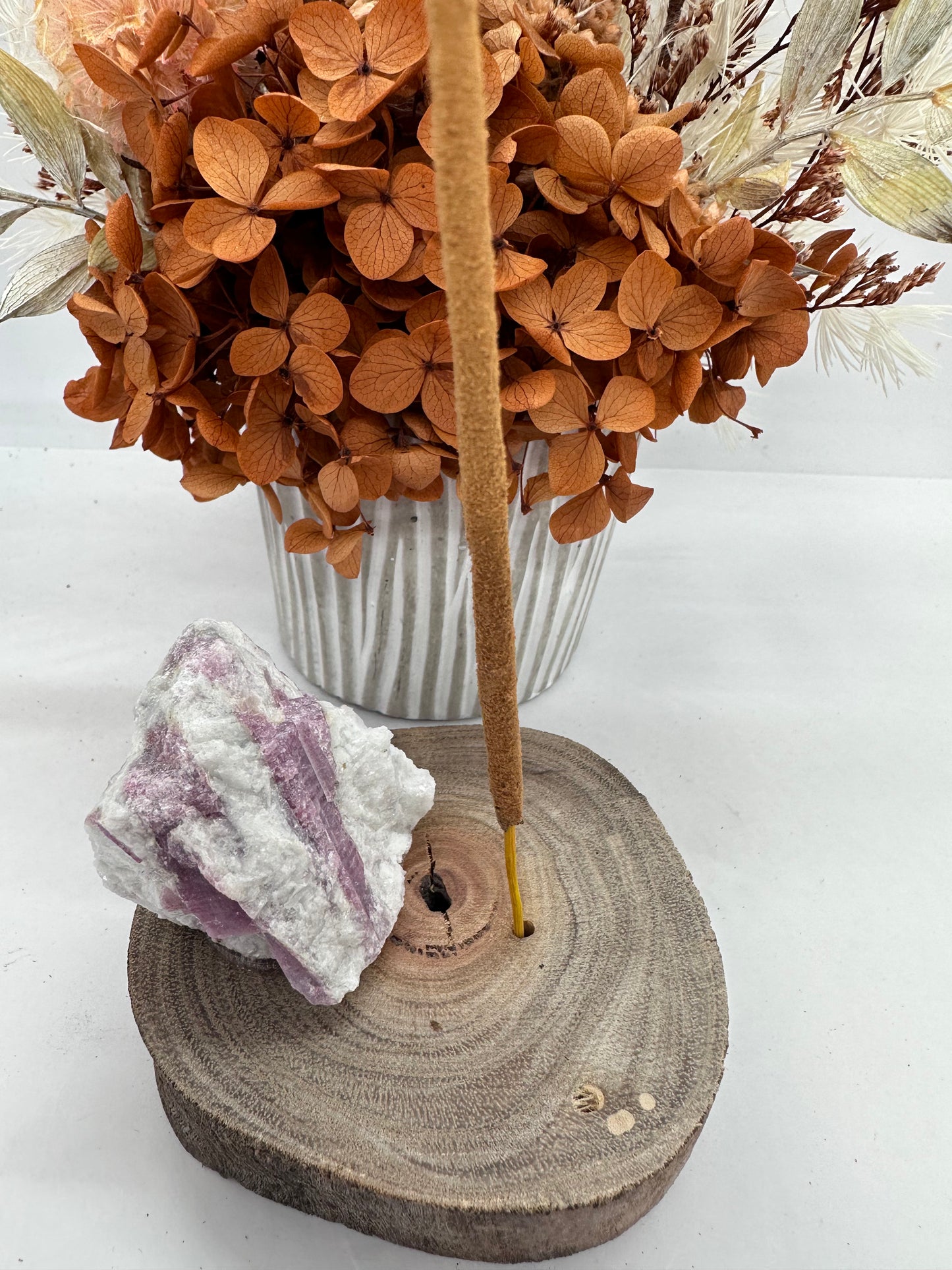 Pink Tourmaline Handmade Incense Holder