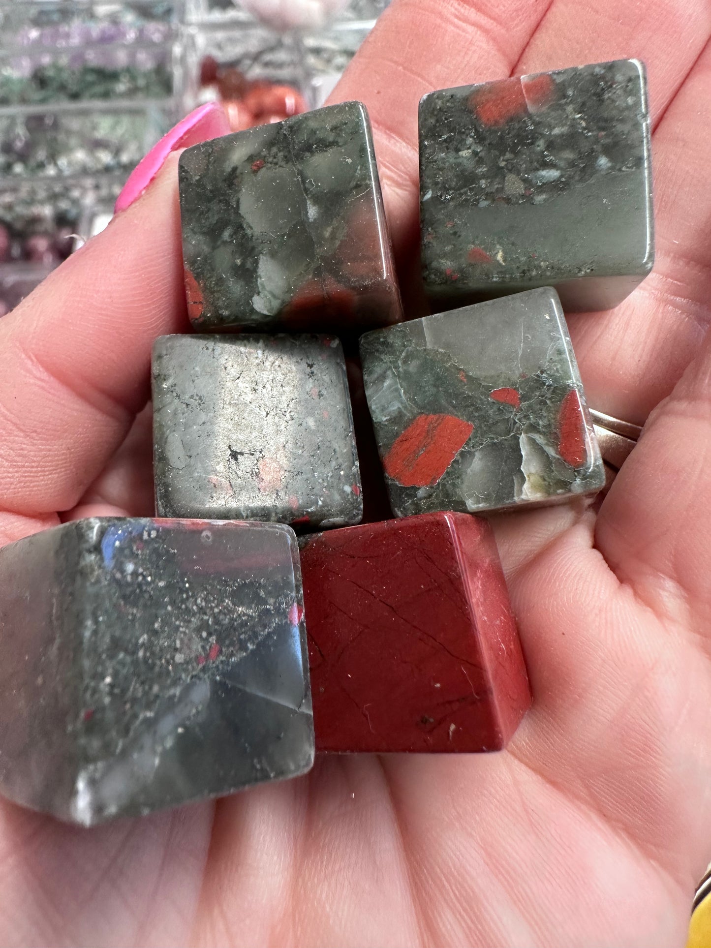 African Bloodstone Cube