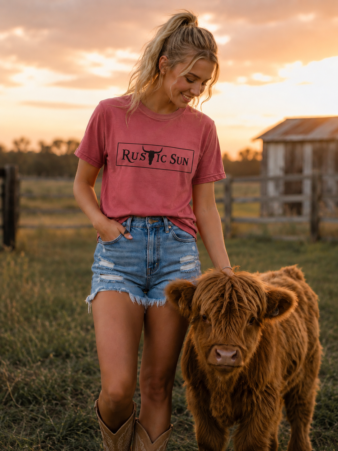 Rustic Ranch Puff Print Tshirts