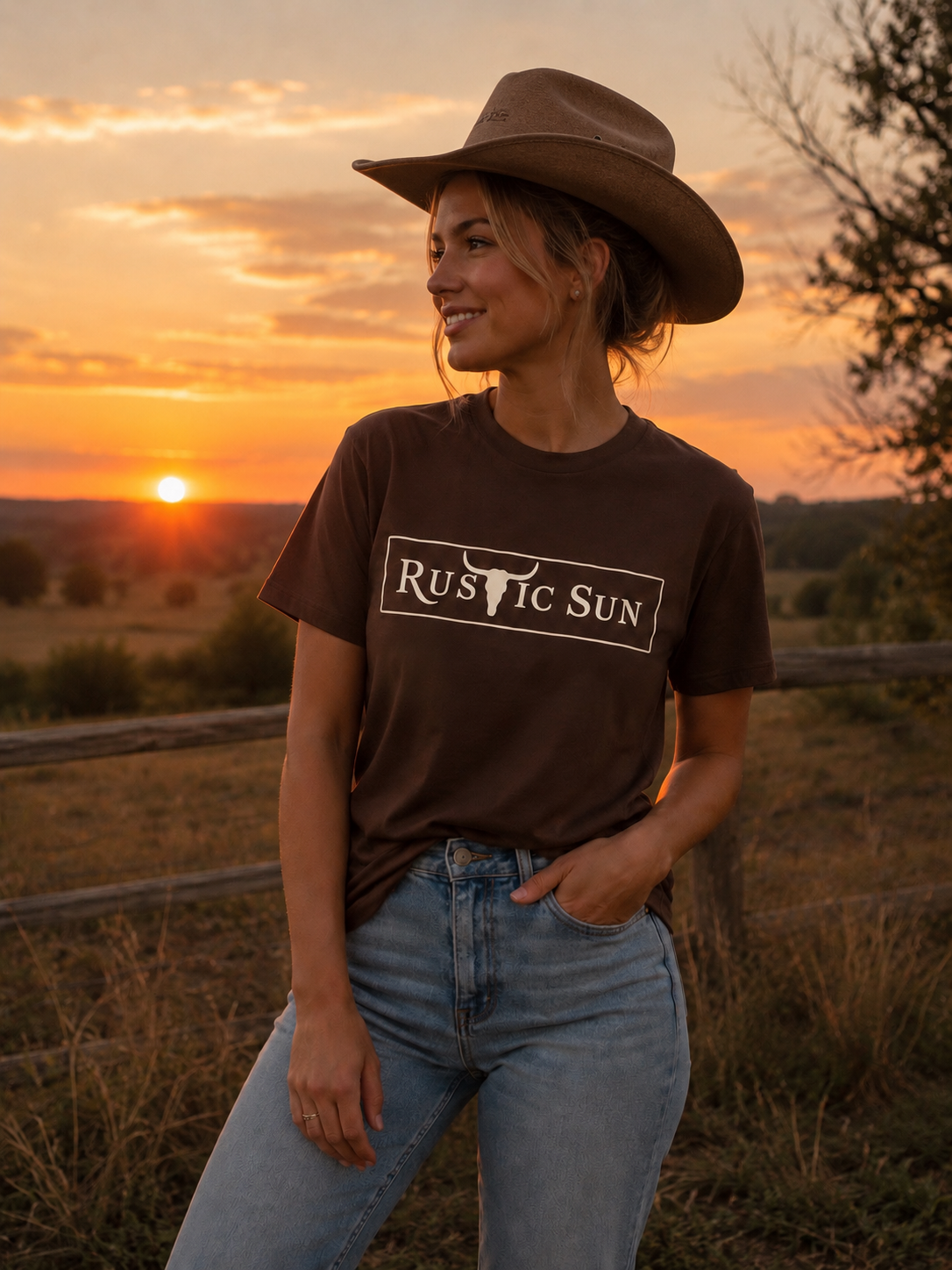 Rustic Ranch Puff Print Tshirts