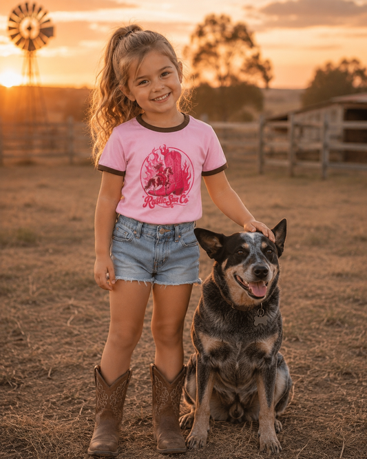 Kids Flamin Boots Tshirt
