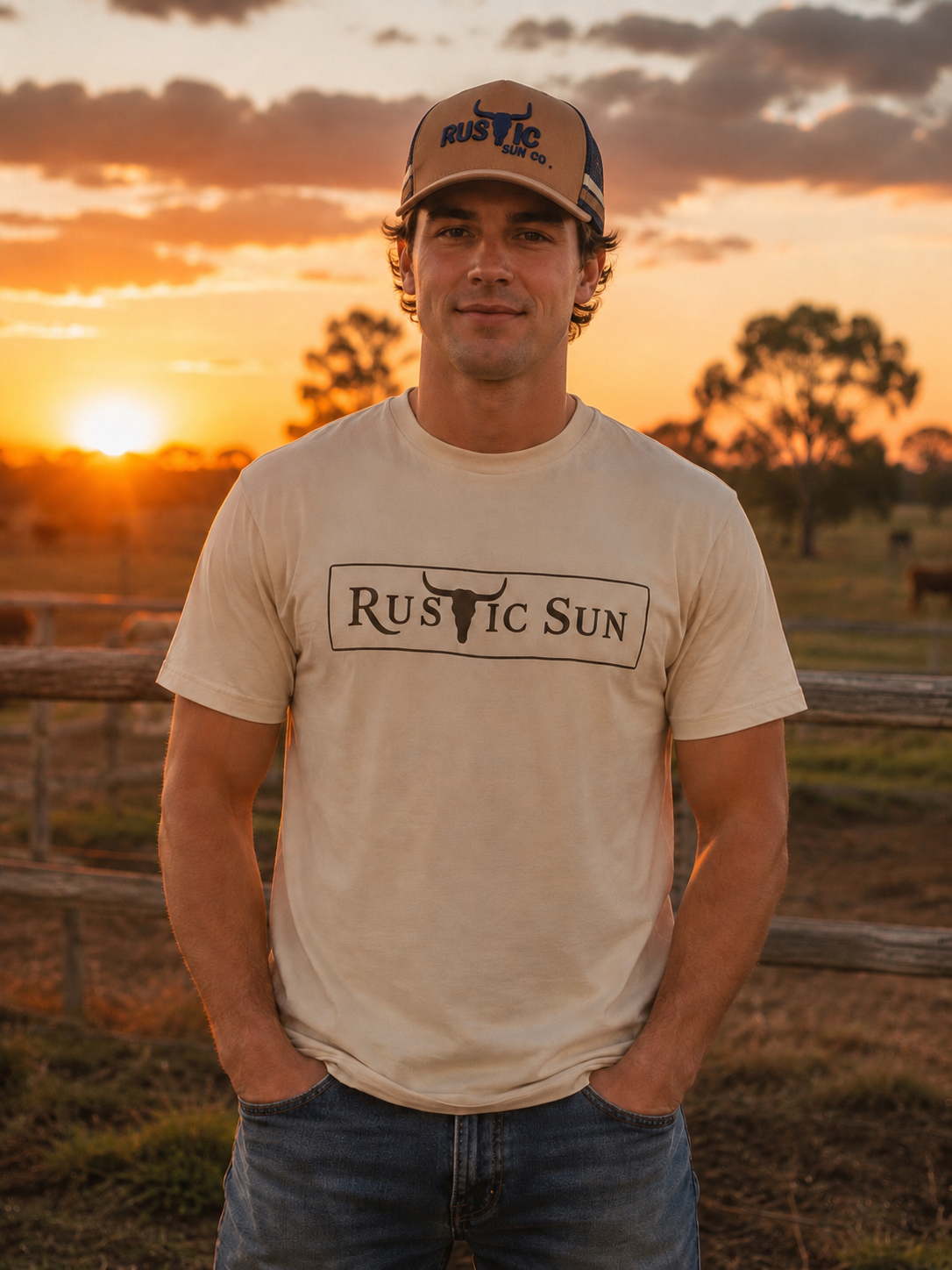 Rustic Ranch Puff Print Tshirts