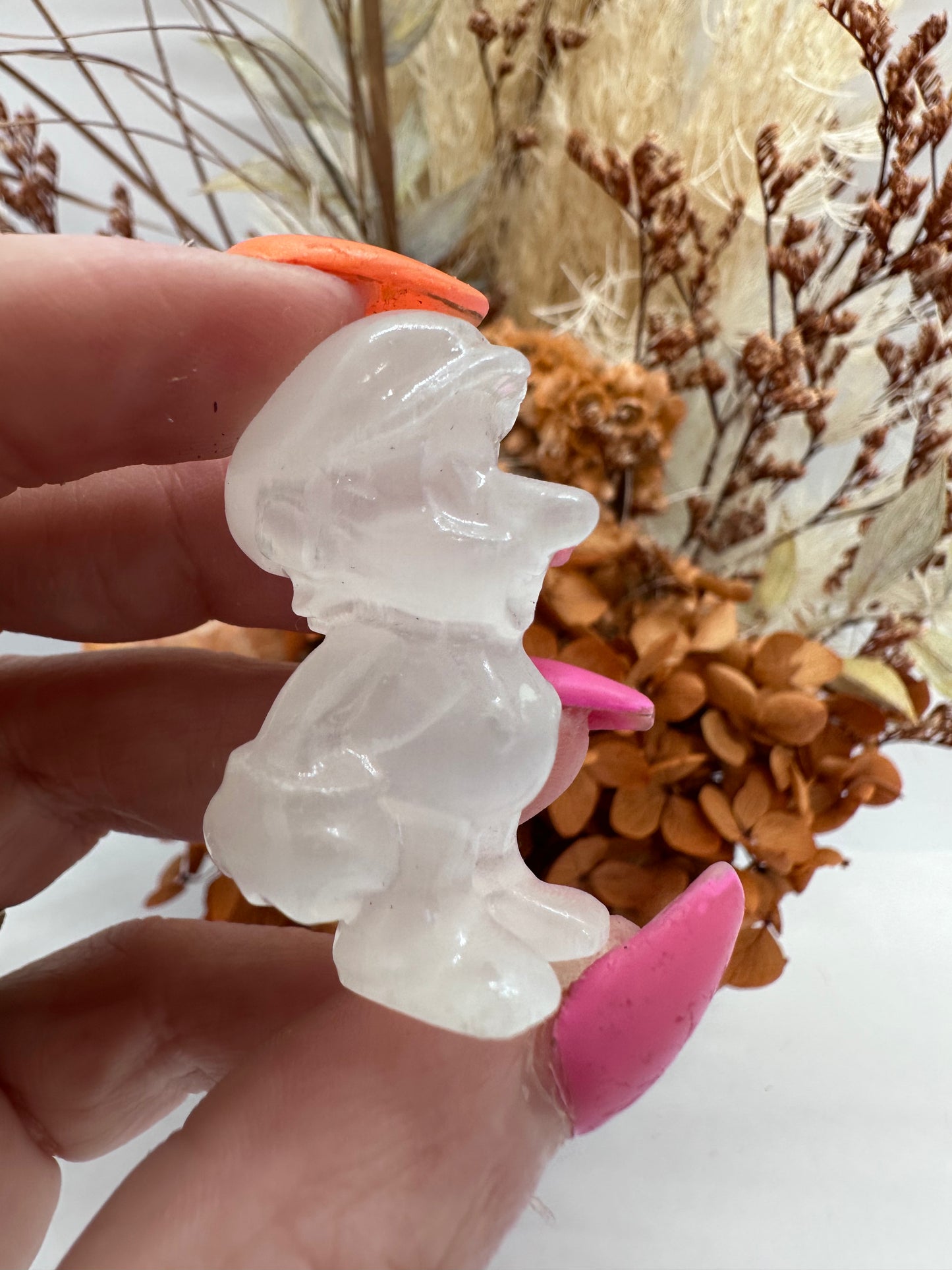 “S” Mario Polished Selenite Carving