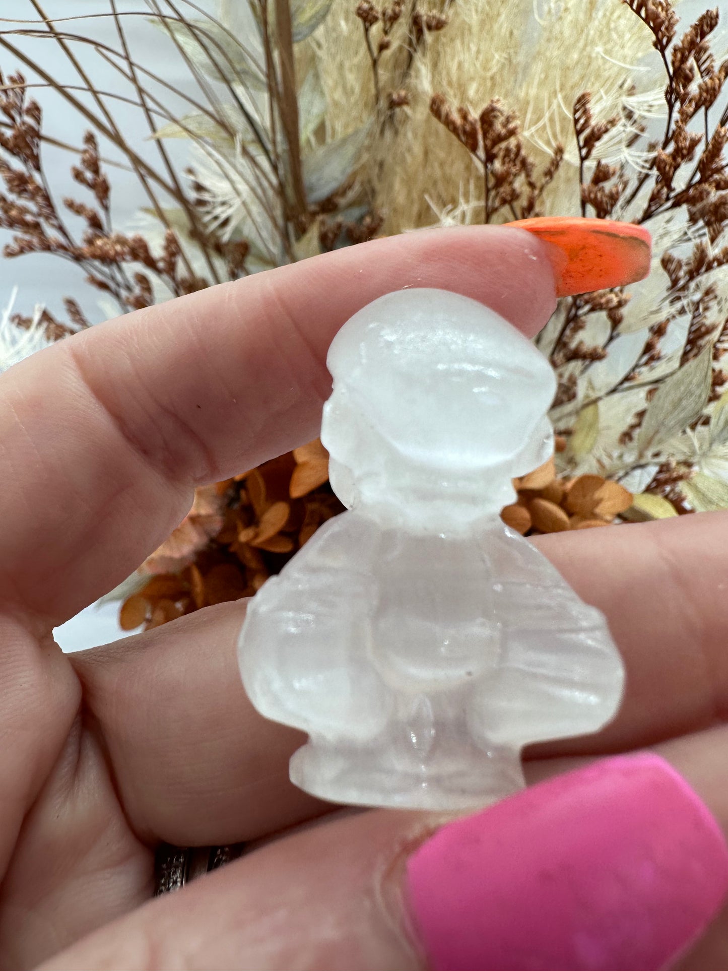 “S” Mario Polished Selenite Carving