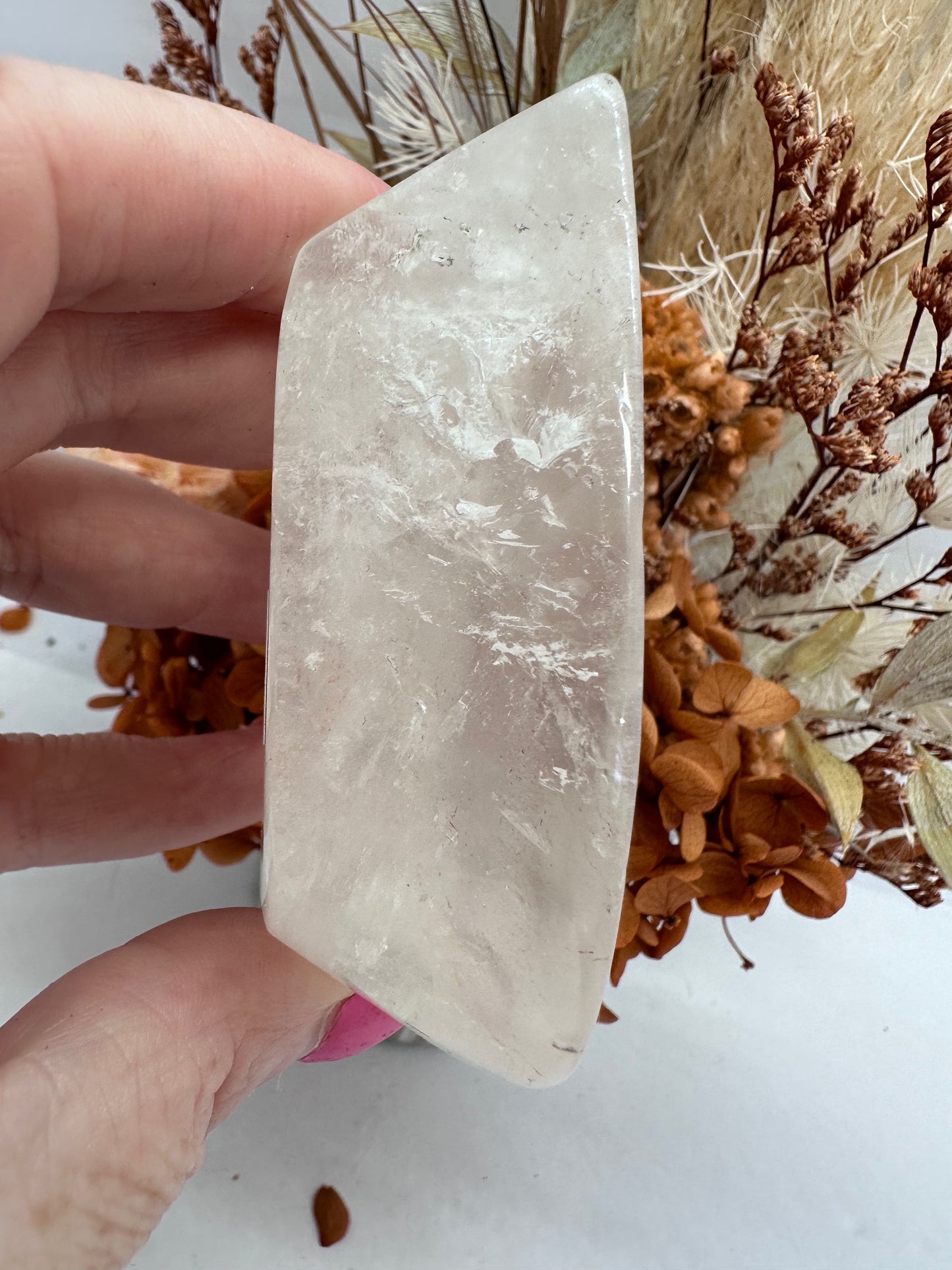 Clear Quartz Tear Shape Bowl